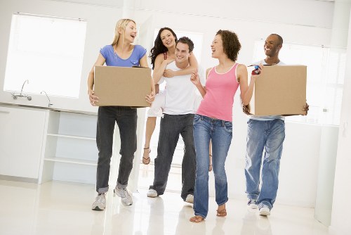 Commercial removals team planning a move in a Lambeth office area