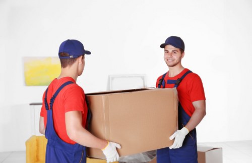 Moving desks and IT equipment during an office removal in Lambeth