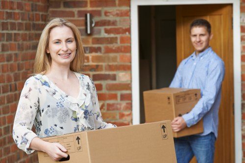Moving van and team handling a residential relocation in Lambeth