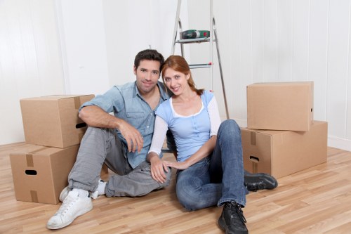Removal van prepared for a student move in Lambeth