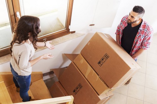 Customer choosing a secure bank transfer for Lambeth moving payment